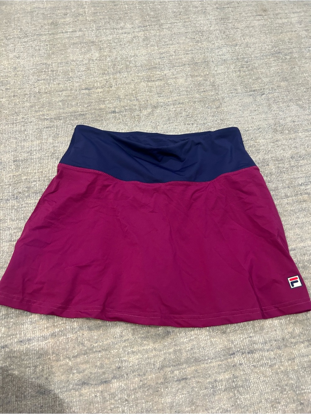 FILA Magenta Skater Skirt with Navy Waistband